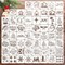 60pcs Small Christmas Stencils for Painting on Wood (60 Christmass 3x3in) 3"L x 3"W